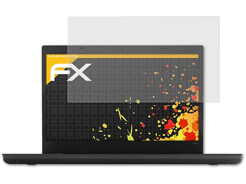 ATFOLIX 2x FX-Antireflex Displayschutz(für Lenovo ThinkPad L480)