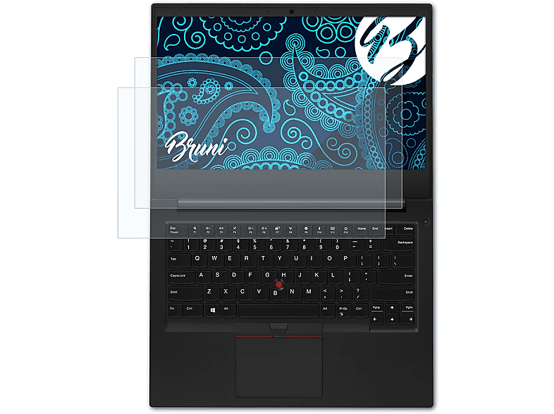 BRUNI 2x Basics-Clear Schutzfolie(für Lenovo ThinkPad E495)