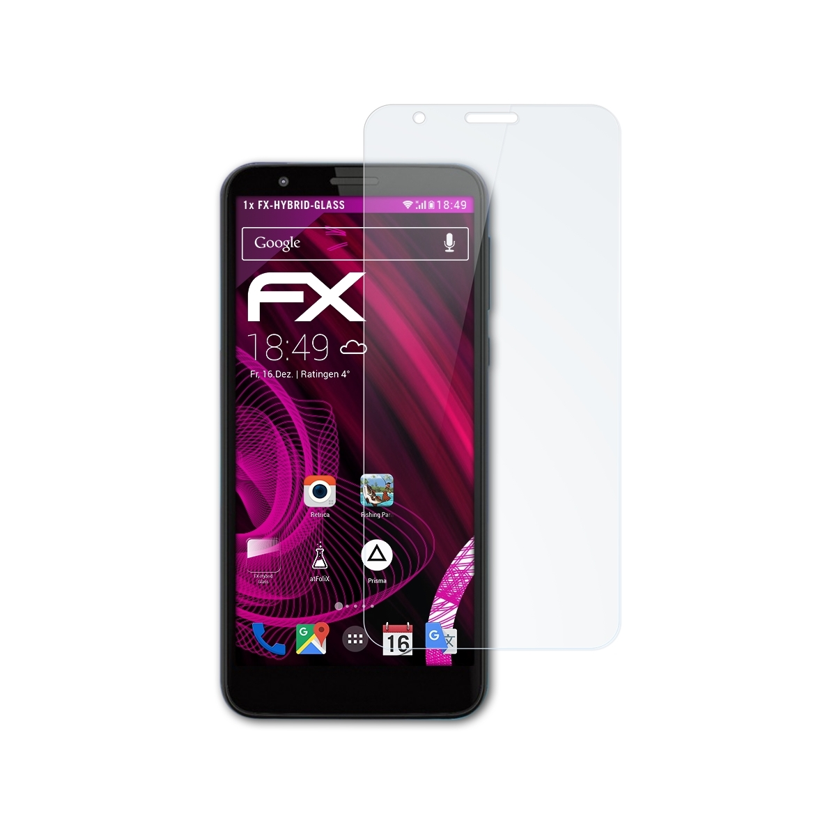 ATFOLIX FX-Hybrid-Glass Schutzglas(für Motorola E6) Moto