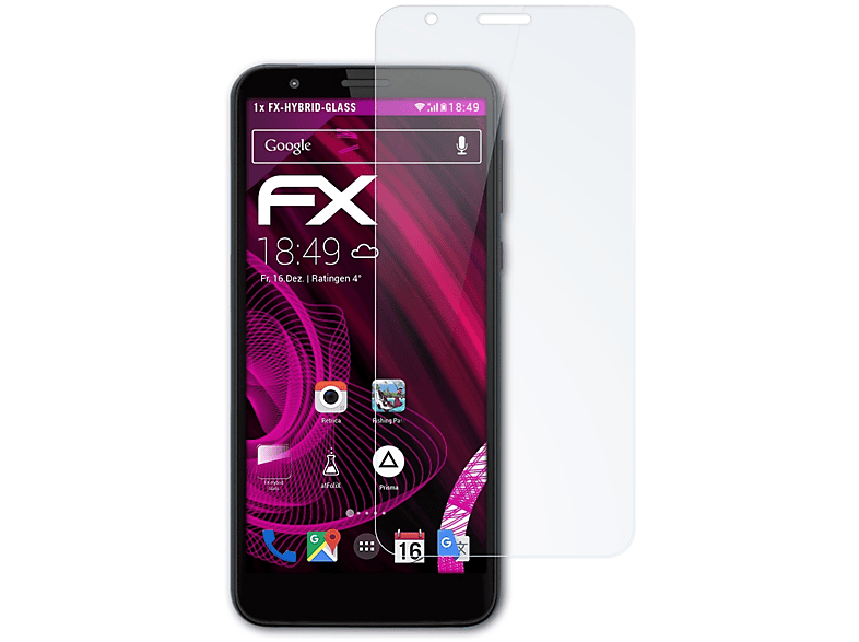 ATFOLIX FX-Hybrid-Glass Schutzglas(für Motorola Moto E6)