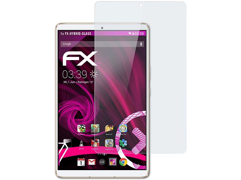 Huawei ATFOLIX FX-Hybrid-Glass MediaPad 8.4) Schutzglas(für M6