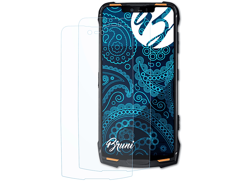 BRUNI 2x Basics-Clear S90 Pro) Schutzfolie(für Doogee