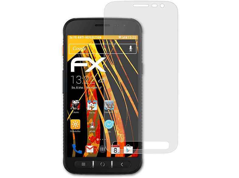 Neueste Kreation 2024 ATFOLIX 3x FX-Antireflex Samsung 4s) XCover Displayschutz(für Galaxy