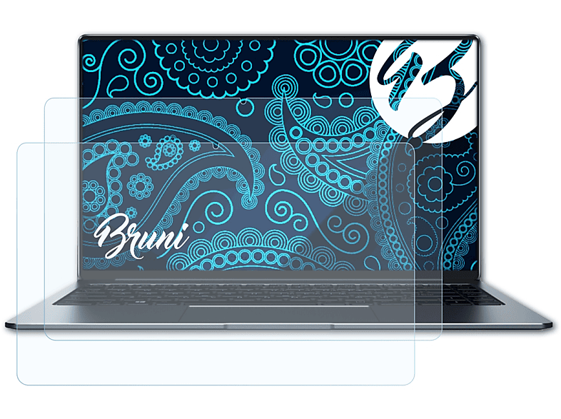 BRUNI 2x Basics-Clear Schutzfolie(für Chuwi LapBook Pro)