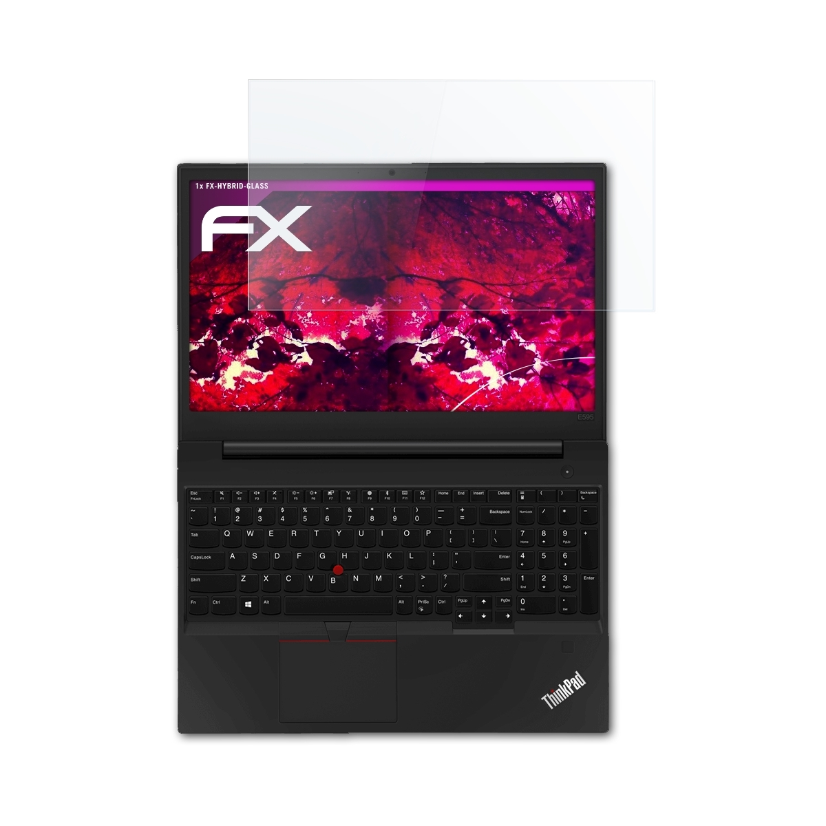 ATFOLIX FX-Hybrid-Glass Schutzglas(für Lenovo ThinkPad E595)