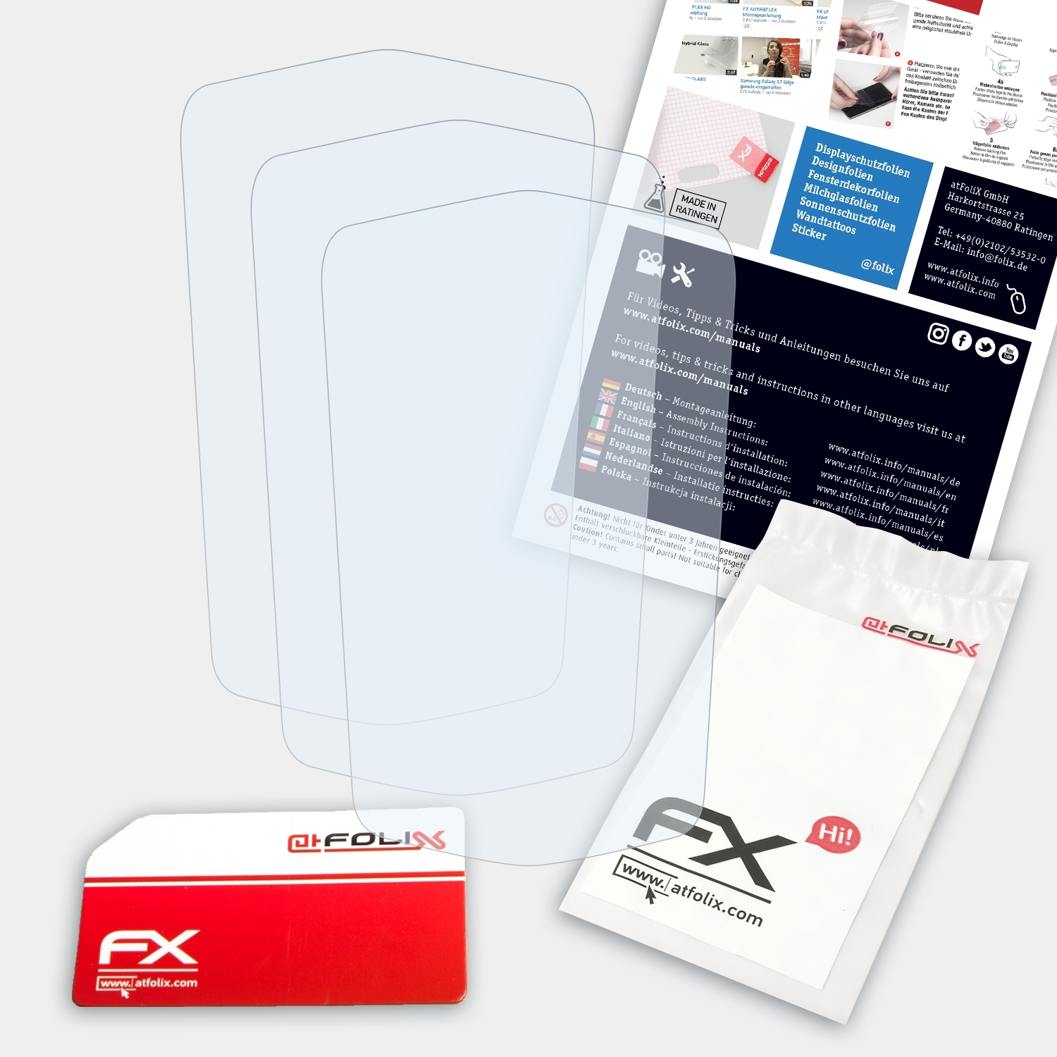 ATFOLIX 3x FX-Clear Displayschutz(für Spektrum X5 Rugged)