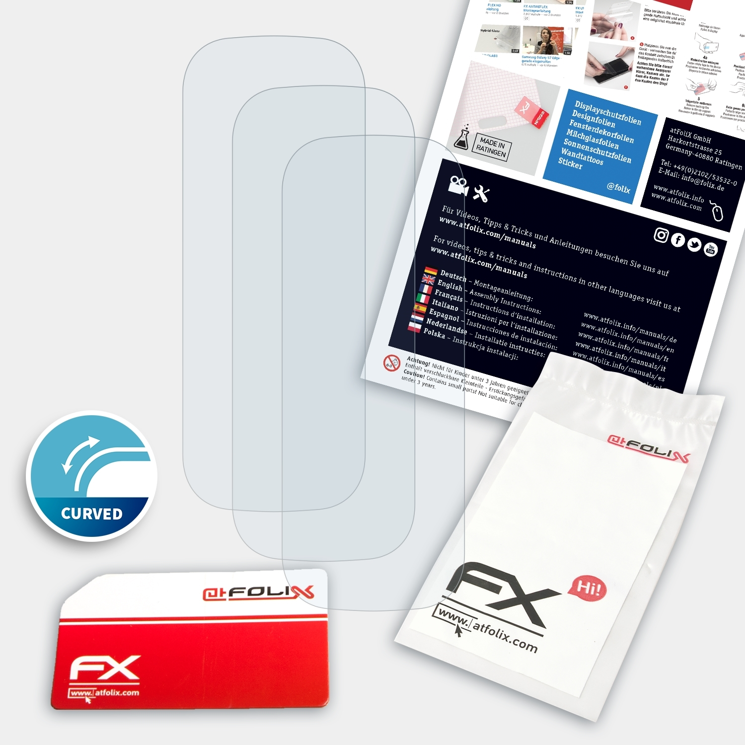 ATFOLIX 3x FX-ActiFleX Displayschutz(für e) Fit Samsung Galaxy