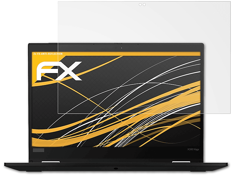 Lenovo 2x X390 ThinkPad Displayschutz(für FX-Antireflex ATFOLIX Yoga)