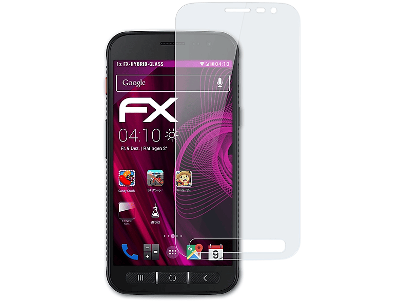 Samsung FX-Hybrid-Glass Schutzglas(für 4s) ATFOLIX Galaxy XCover