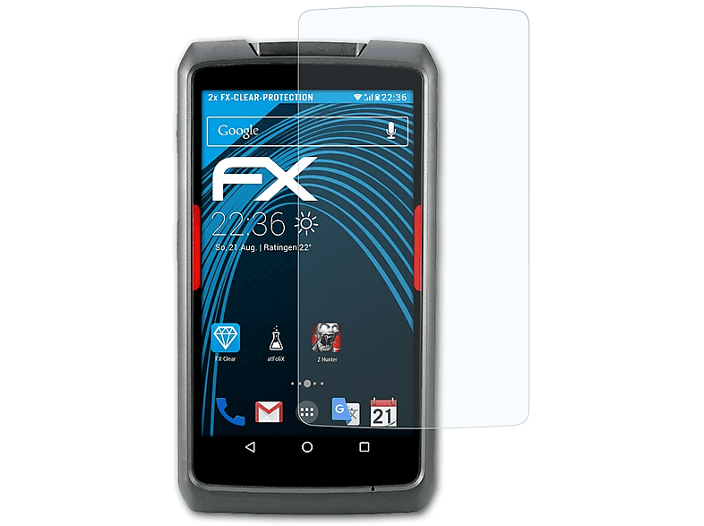 ATFOLIX 2x FX-Clear Displayschutz(für Honeywell ScanPal EDA70)