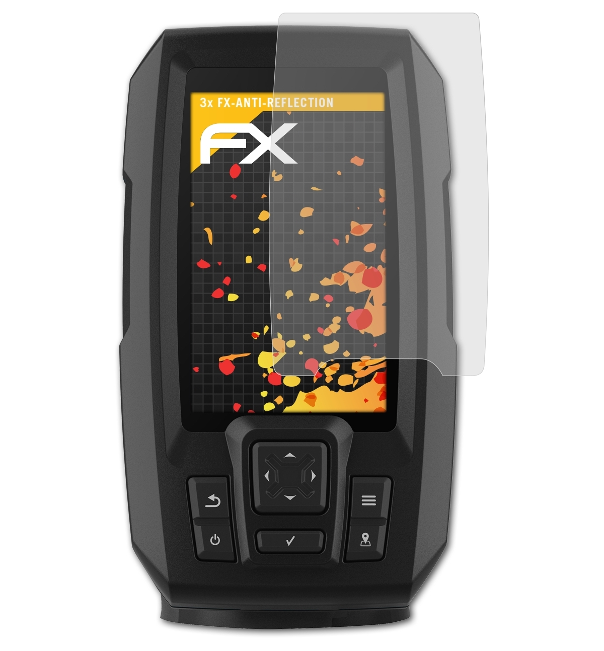 ATFOLIX Plus 4) 3x Striker Garmin Displayschutz(für FX-Antireflex