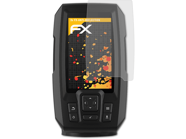 ATFOLIX Plus 4) 3x Striker Garmin Displayschutz(für FX-Antireflex