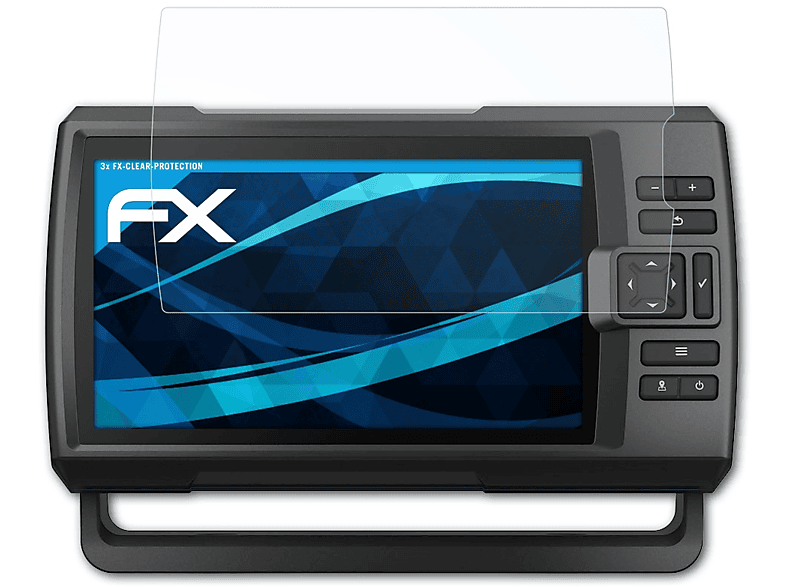 ATFOLIX 3x FX-Clear Displayschutz(für Garmin Striker Plus 9sv)