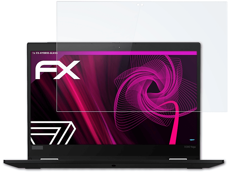 ATFOLIX FX-Hybrid-Glass ThinkPad Yoga) Schutzglas(für Lenovo X390