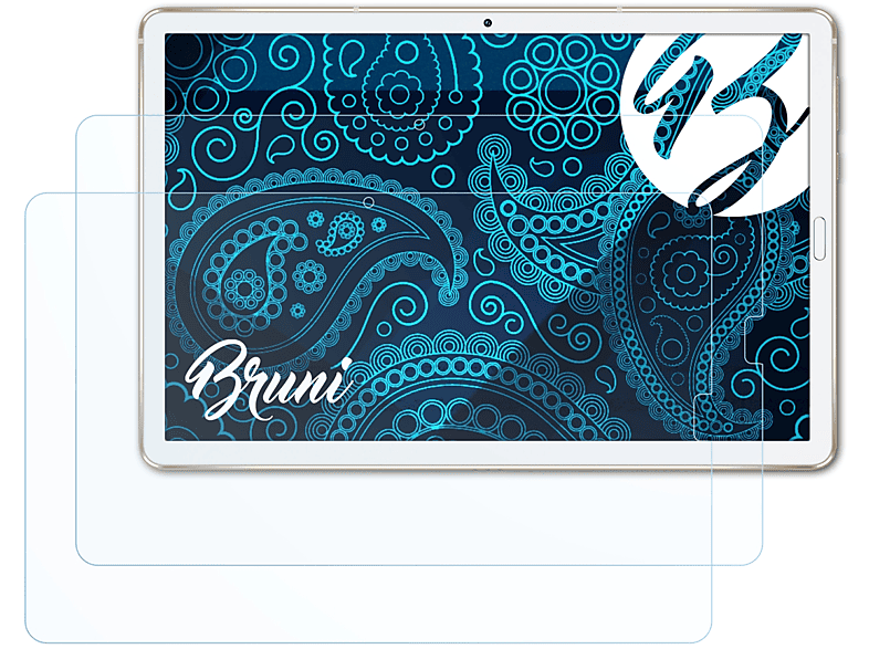BRUNI 2x Basics-Clear Schutzfolie(für Huawei MediaPad M6 10.8)