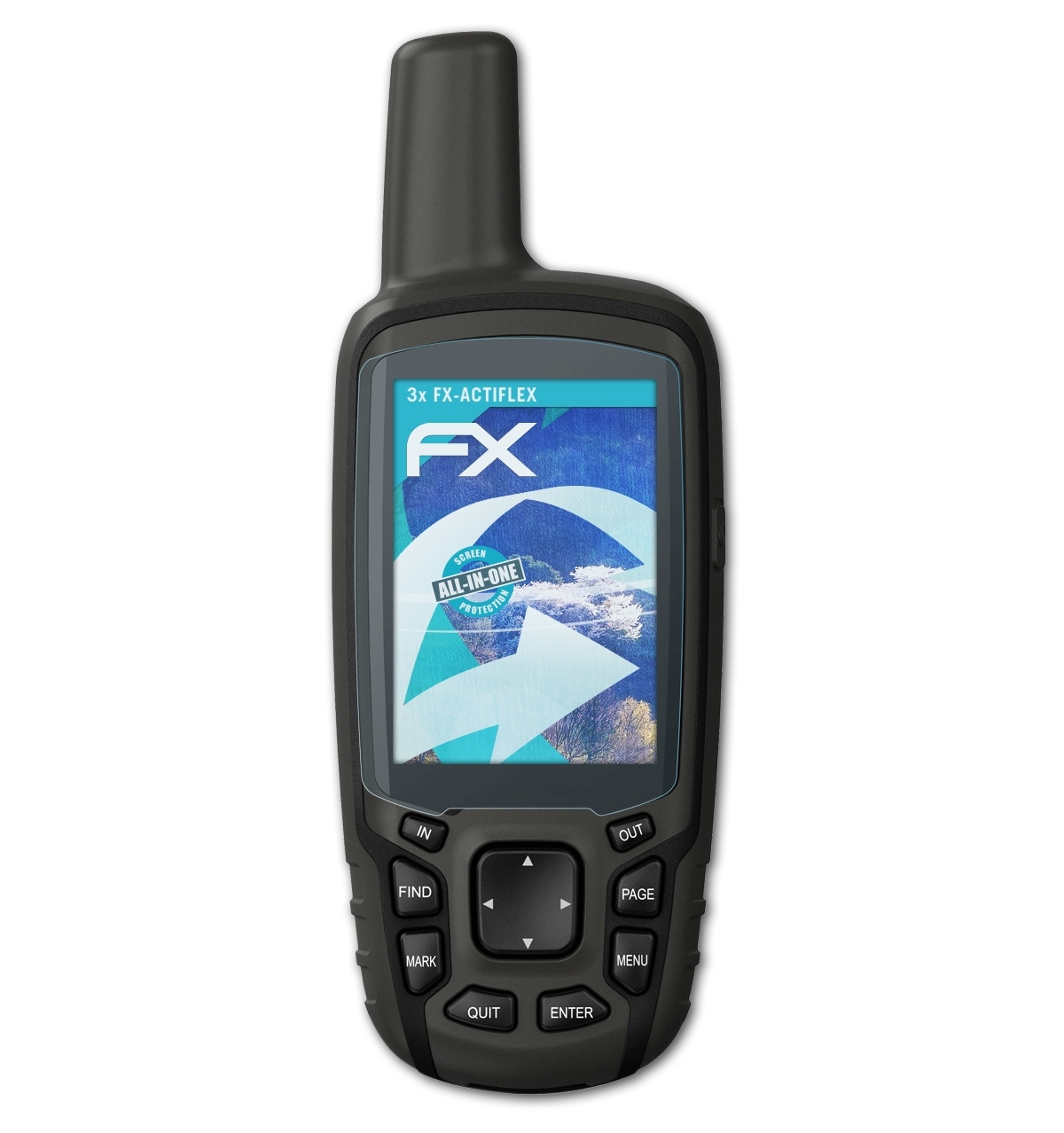 3x GPSMap ATFOLIX Garmin 64csx) FX-ActiFleX Displayschutz(für