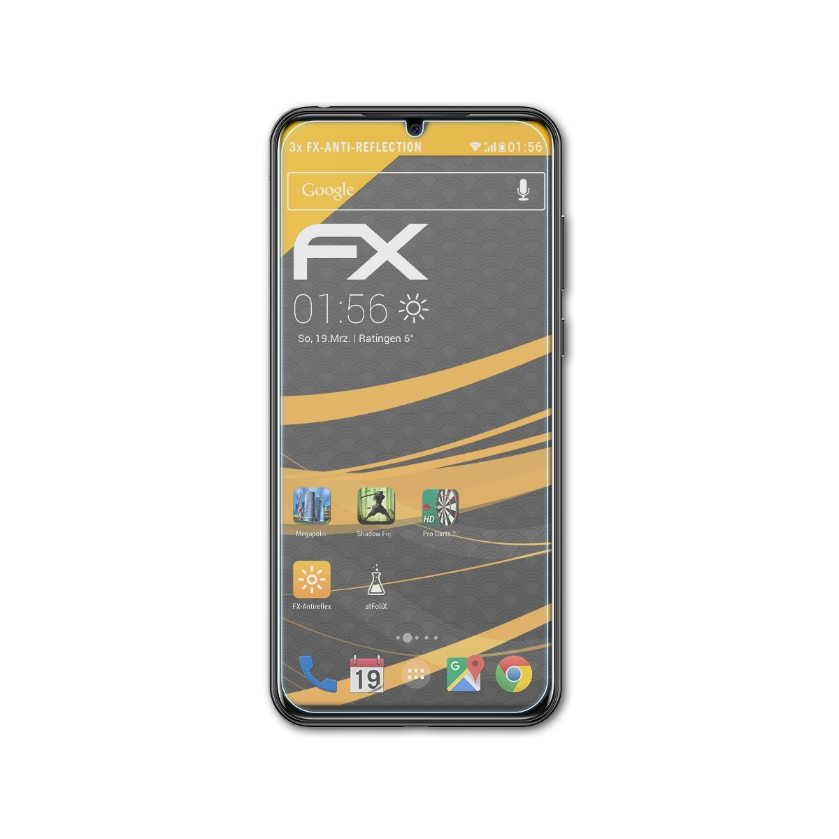 3x FX-Antireflex Displayschutz(für Doogee ATFOLIX N20)
