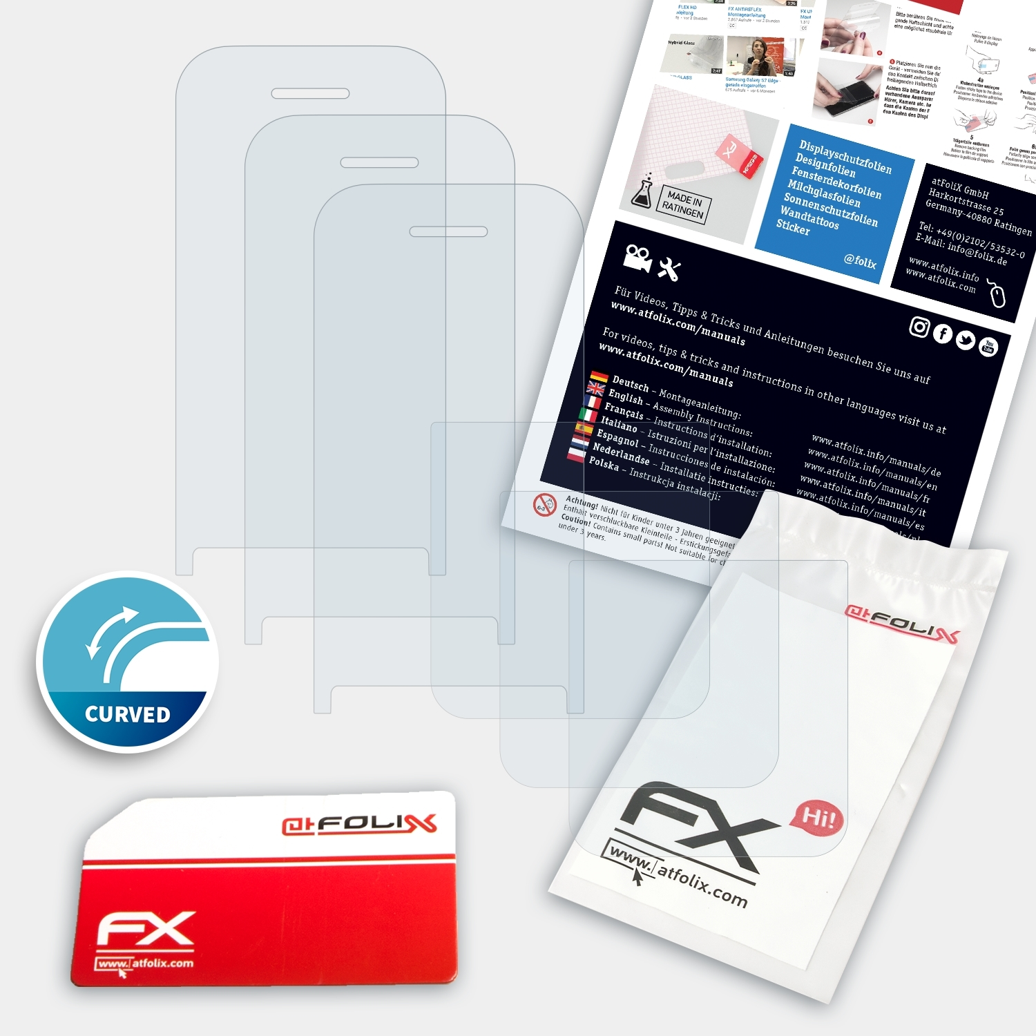 ATFOLIX 3x FX-ActiFleX Displayschutz(für Nokia 2720 Flip)