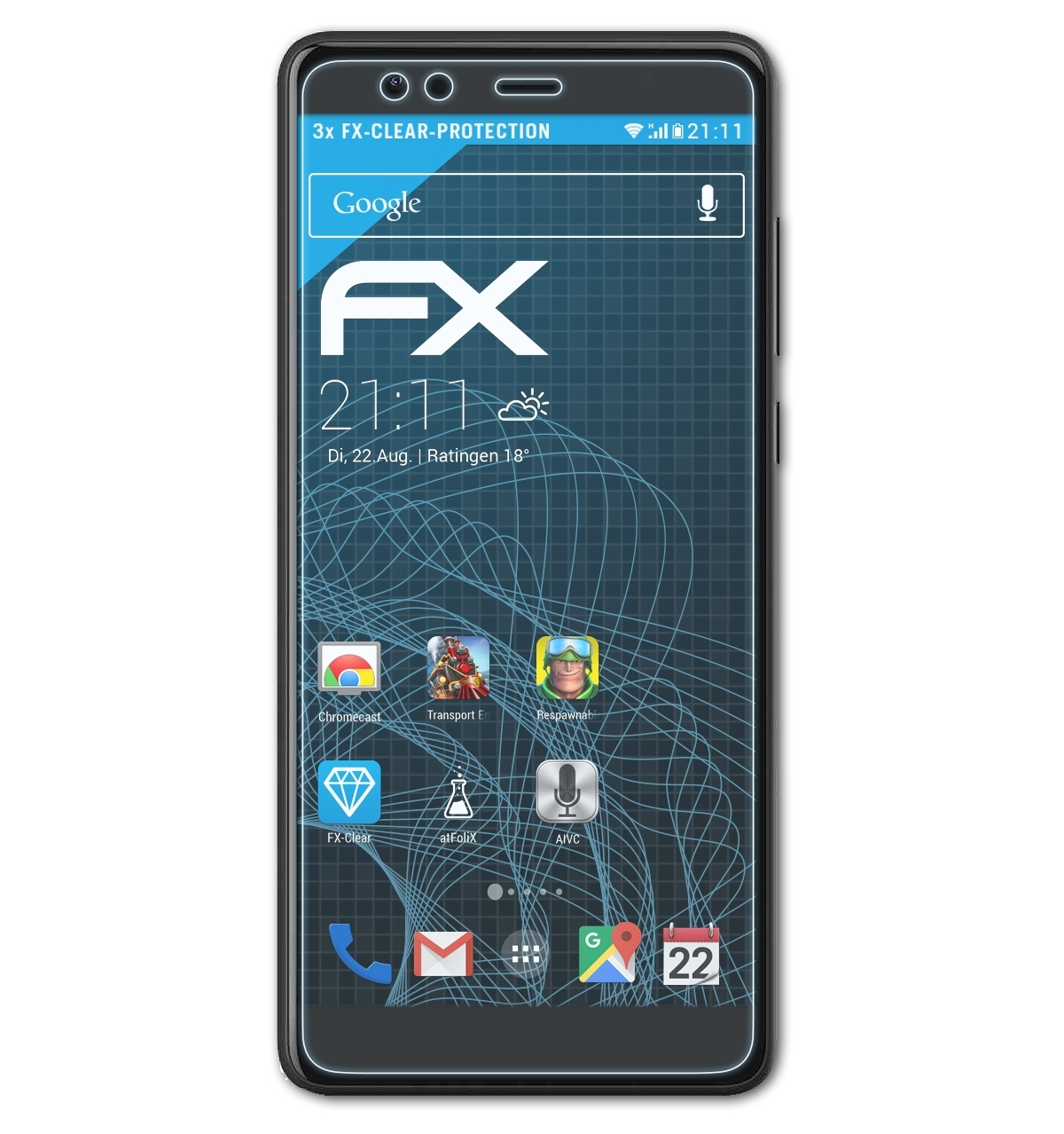 ATFOLIX 3x Nokia FX-Clear 3.1 Displayschutz(für A)