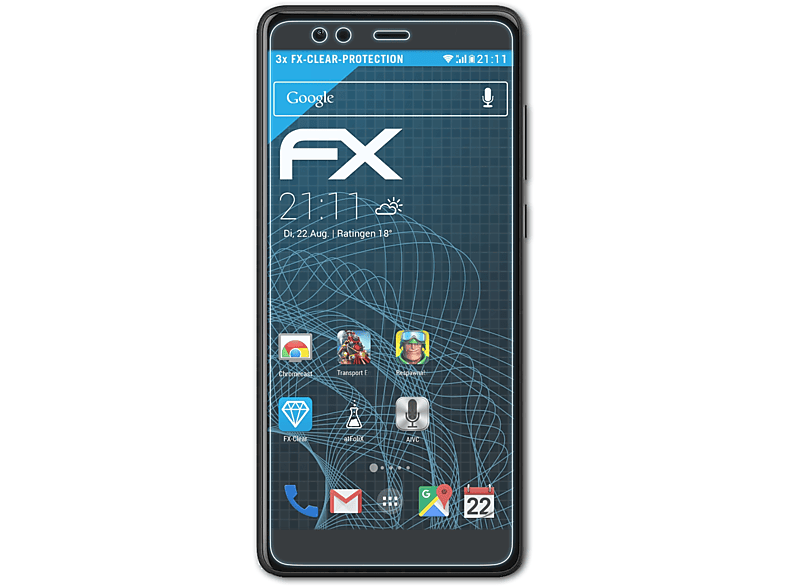 ATFOLIX 3x Nokia FX-Clear 3.1 Displayschutz(für A)