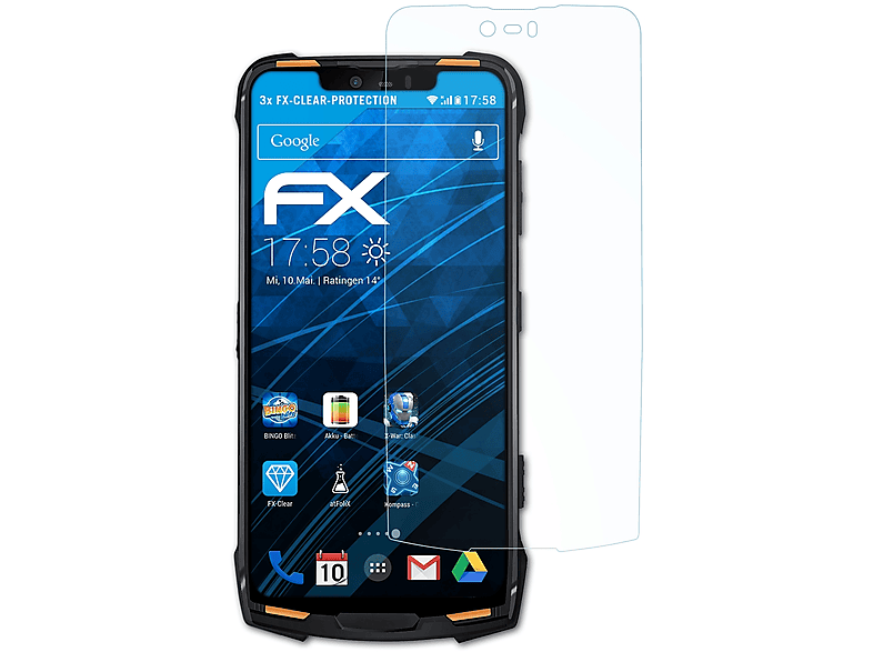 Displayschutz(für FX-Clear ATFOLIX Pro) Doogee S90 3x