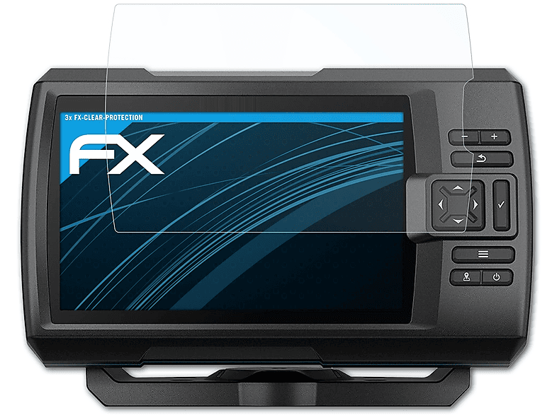7sv) ATFOLIX Displayschutz(für 3x Striker FX-Clear Plus Garmin