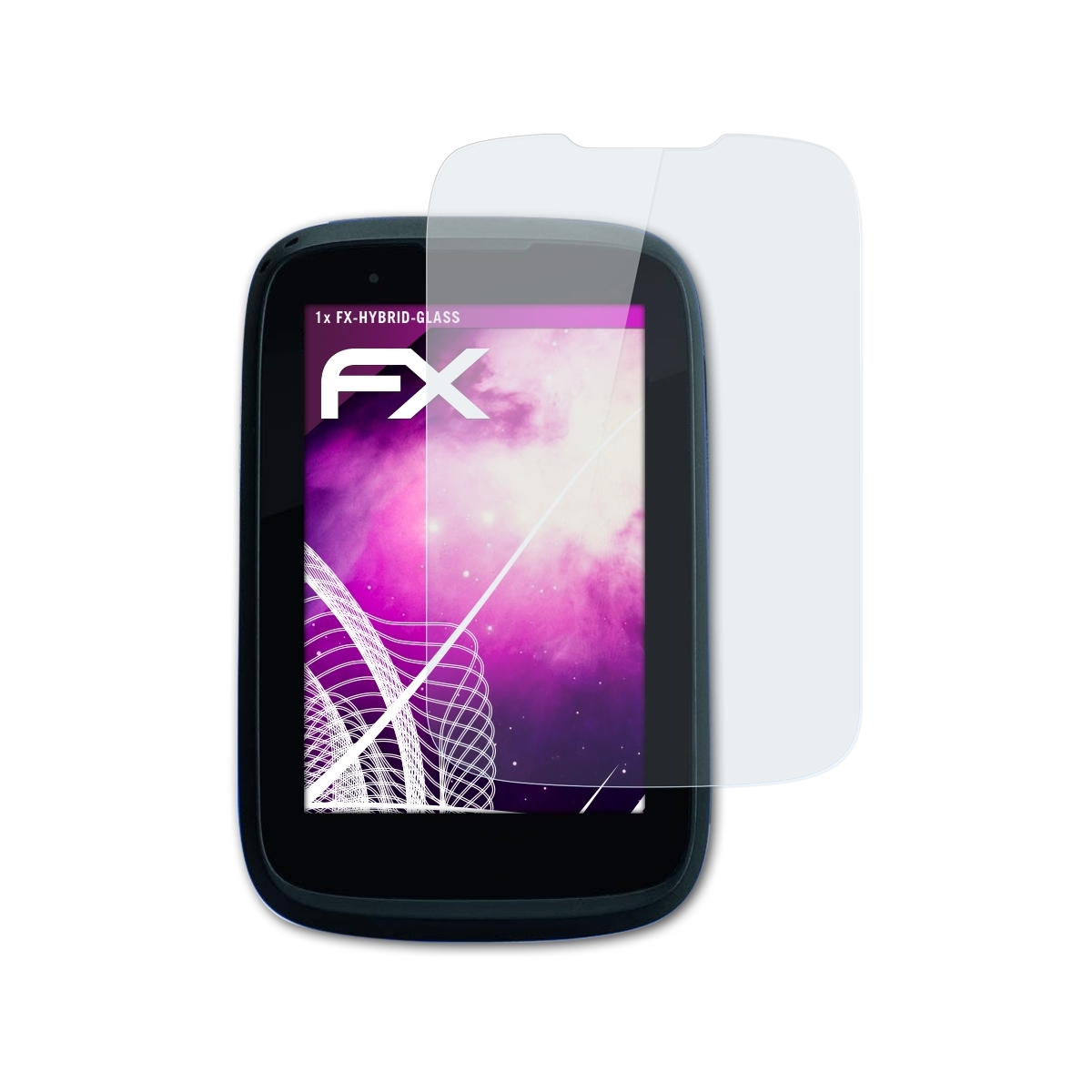 ATFOLIX FX-Hybrid-Glass Schutzglas(für Blaupunkt 2 BikePilot Plus)