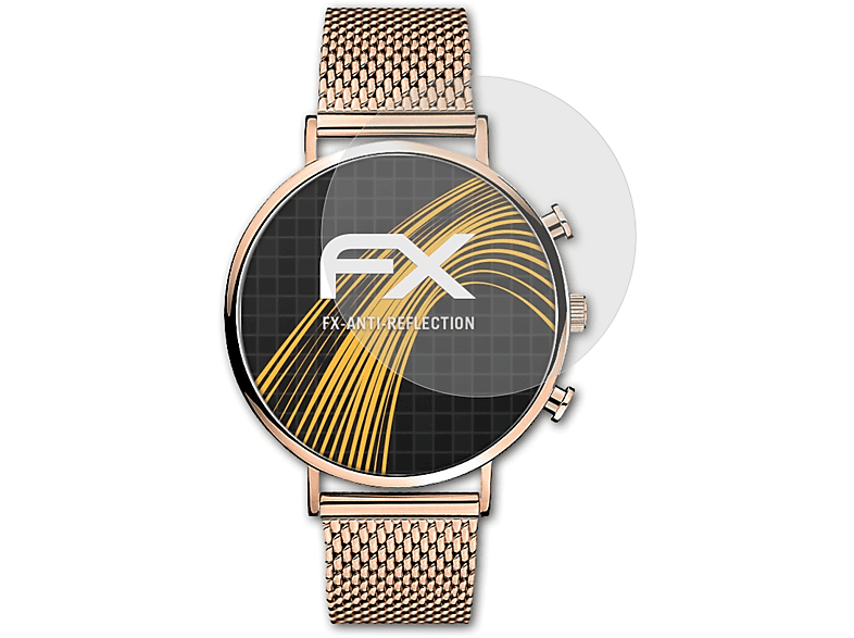 ATFOLIX 3x FX-Antireflex Displayschutz(für Liebeskind Metal Large (38 mm)) | Smartwatch Schutzfolien & Gläser