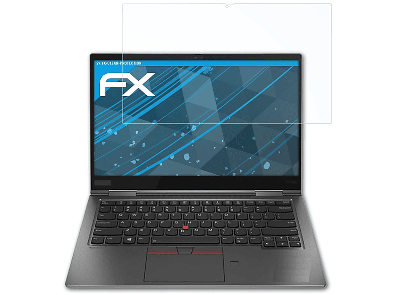 ATFOLIX 2x FX-Clear Displayschutz(für Lenovo Gen (4rd X1 2019)) Yoga ThinkPad