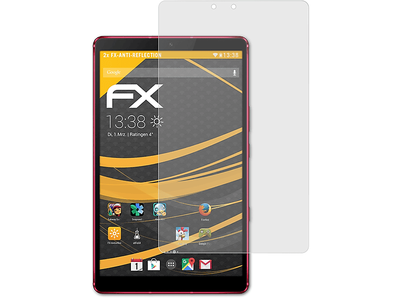 ATFOLIX 2x FX-Antireflex Displayschutz(für Huawei MediaPad M6 Turbo 8.4)