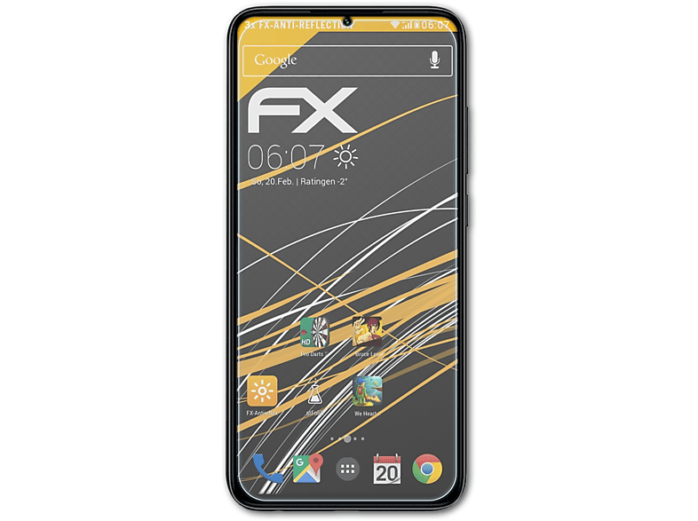 ATFOLIX 3x Displayschutz(für FX-Antireflex Xiaomi (2019)) 8 Note Redmi