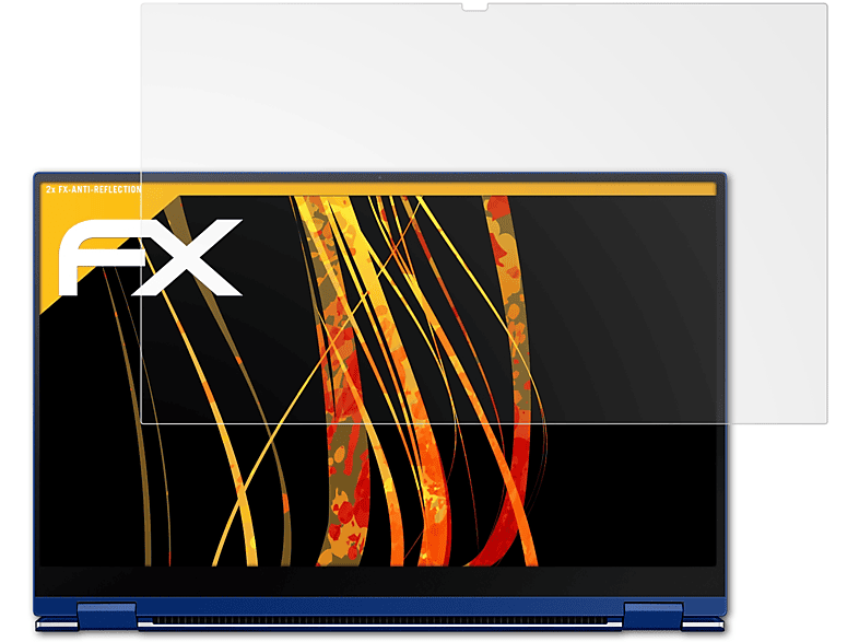 ATFOLIX 2x FX-Antireflex Displayschutz(für Galaxy Samsung Book (13 inch)) Flex