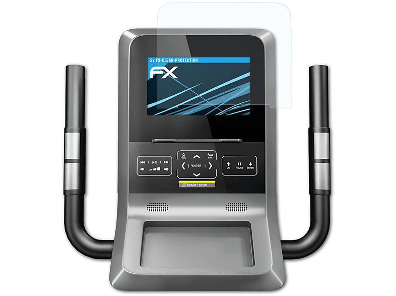 ATFOLIX 2x FX-Clear Displayschutz(für Sportstech Crosstrainer LCX800)