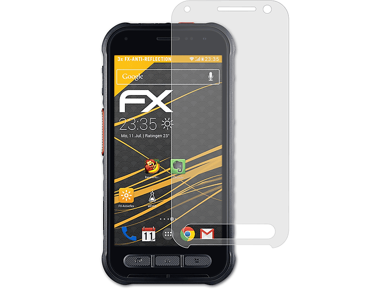 ATFOLIX 3x FX-Antireflex Displayschutz(für Samsung Galaxy XCover FieldPro)