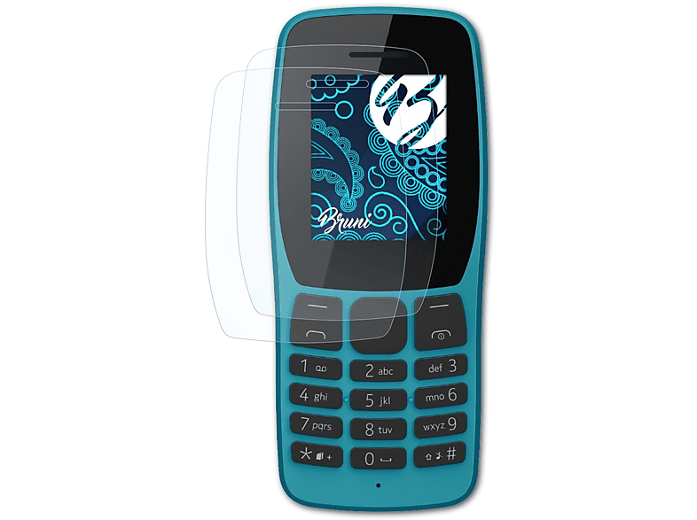 BRUNI 2x Basics-Clear Schutzfolie(für 110 Nokia (2019))