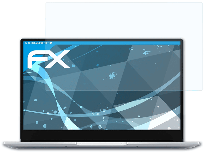 Displayschutz(für Huawei MagicBook ATFOLIX Honor 15) 2x FX-Clear