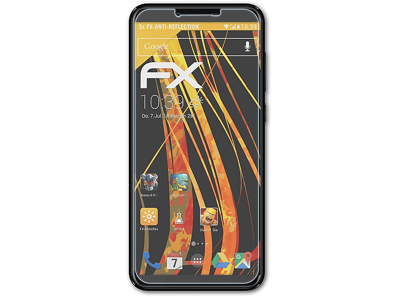 ATFOLIX 3x FX-Antireflex Displayschutz(für myPhone City 2)