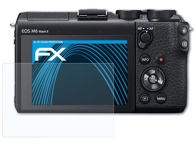 ATFOLIX Canon Displayschutz(für 3x EOS II) Mark M6 FX-Clear