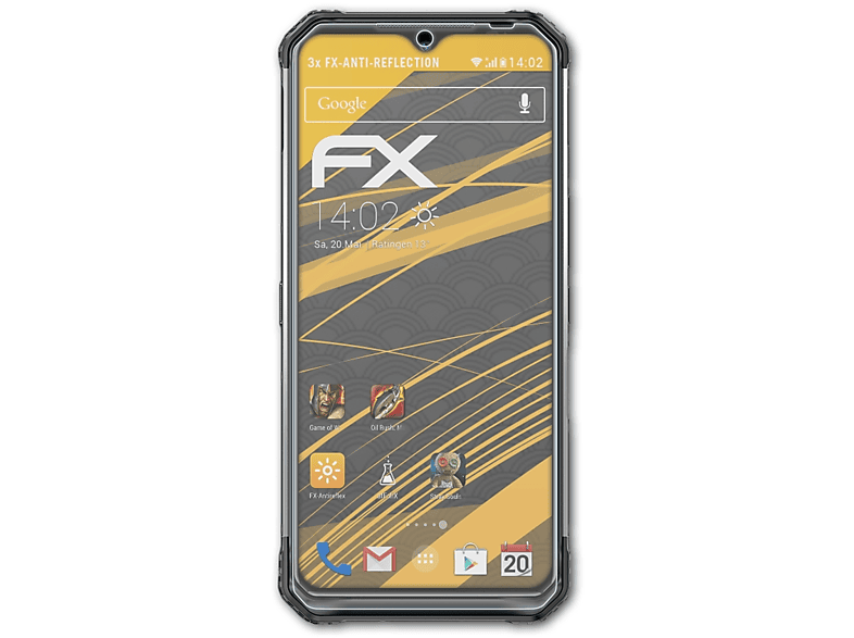 ATFOLIX Displayschutz(für Pro) Doogee FX-Antireflex 3x S95