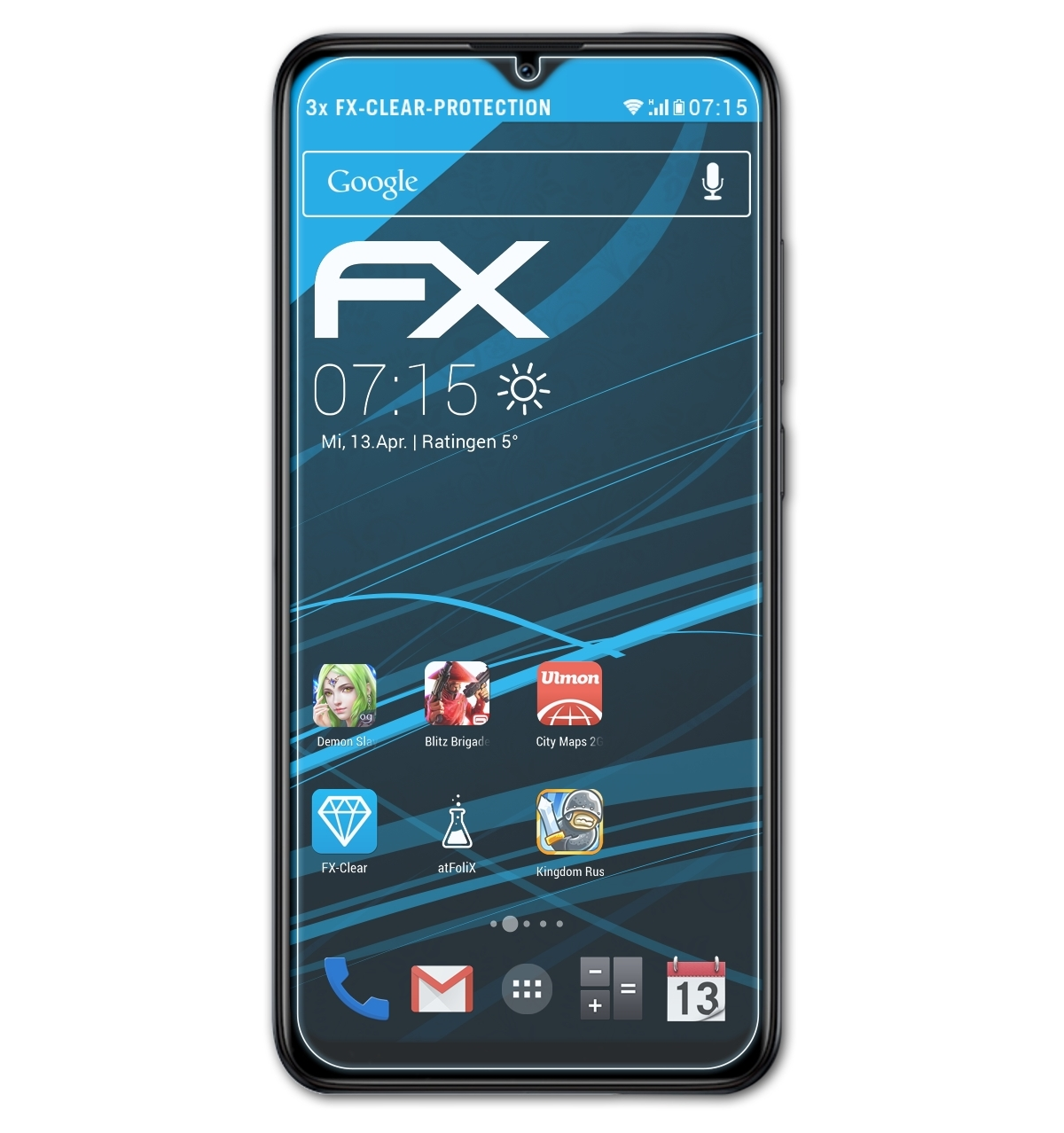Redmi Xiaomi ATFOLIX 8A) FX-Clear Displayschutz(für 3x