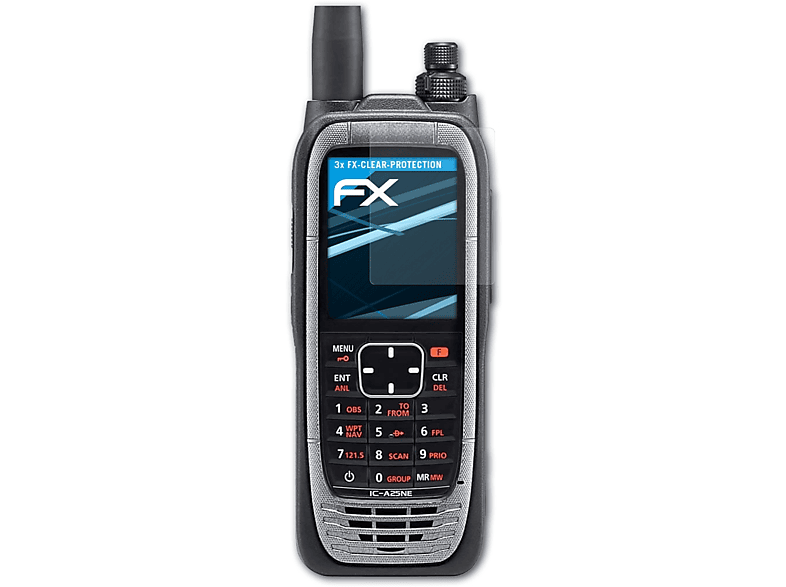 ATFOLIX 3x FX-Clear Displayschutz(für Icom IC-A25NE)