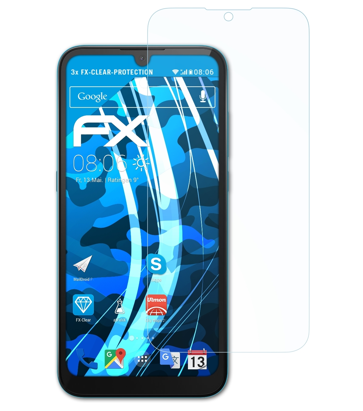 Nokia 1.3) FX-Clear ATFOLIX Displayschutz(für 3x