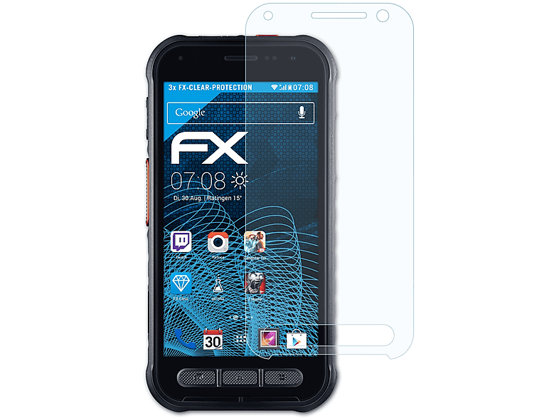 ATFOLIX 3x FX-Clear Displayschutz(für Samsung Galaxy XCover FieldPro)