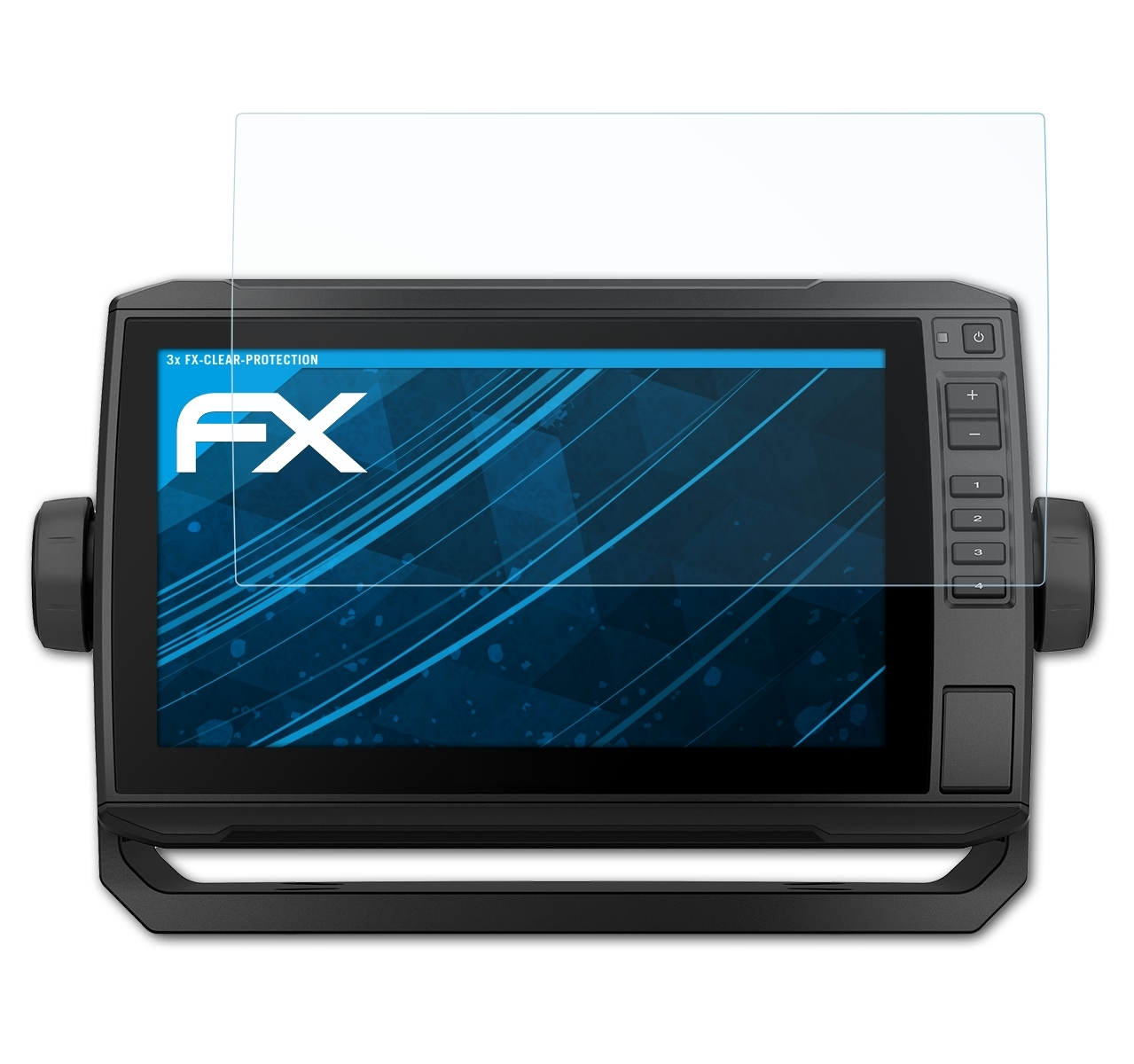 3x Displayschutz(für Garmin ATFOLIX UHD ECHOMap 92sv) FX-Clear