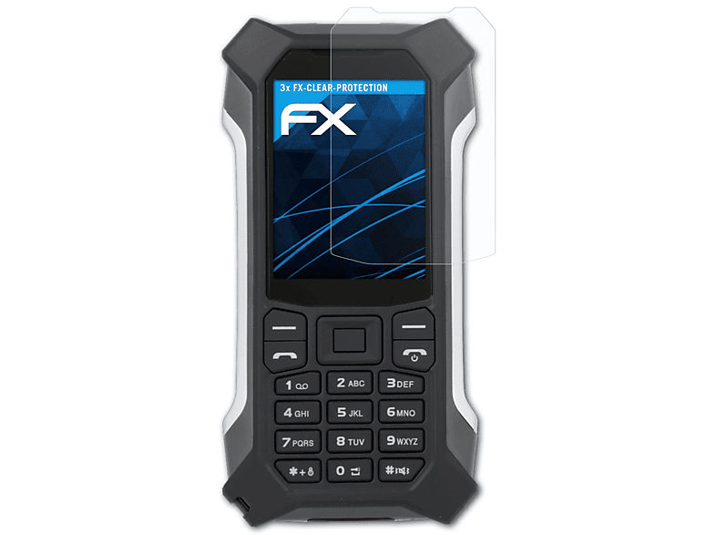 ATFOLIX 3x FX-Clear Displayschutz(für myPhone Hammer Patriot+)