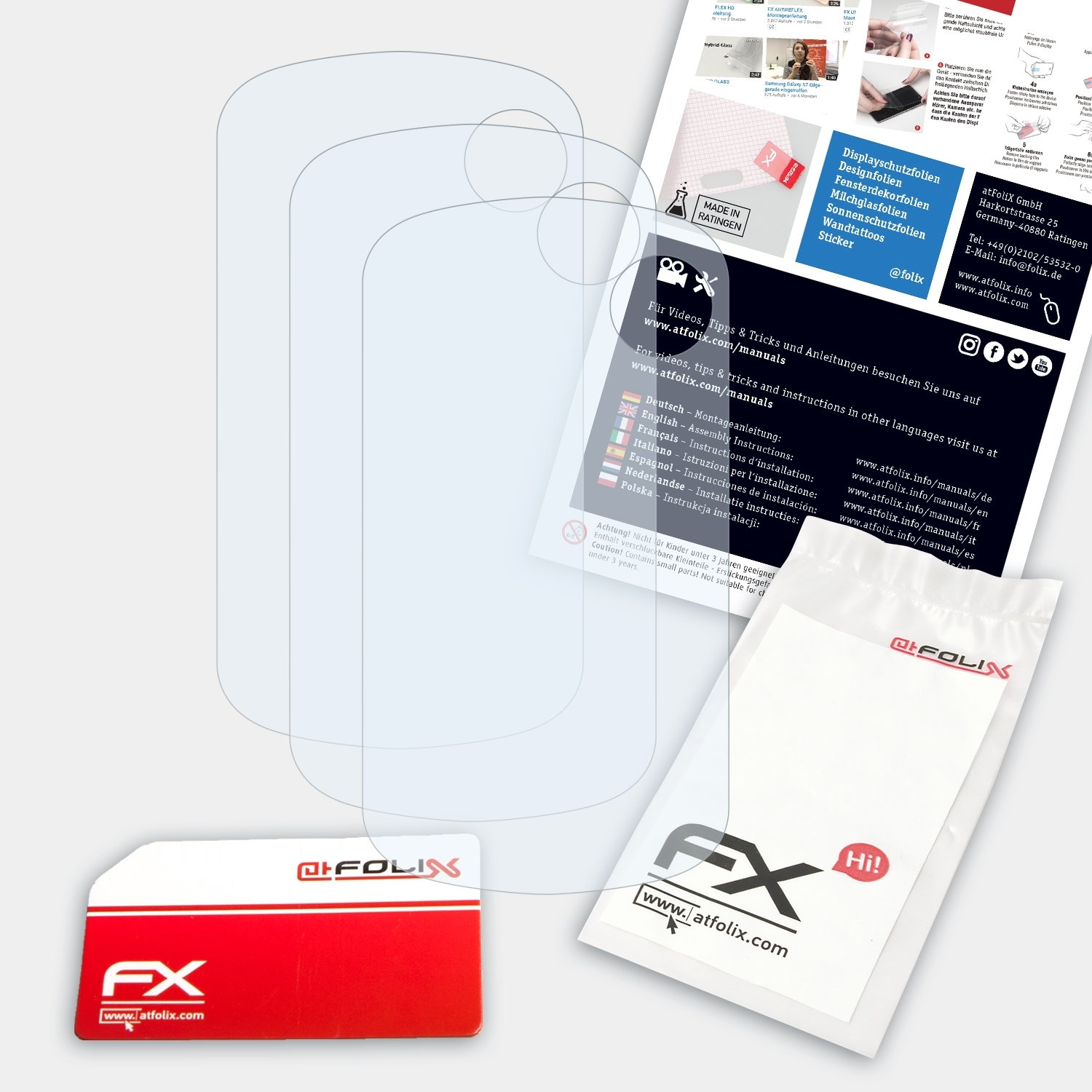 ATFOLIX 3x FX-Clear eTrex Displayschutz(für Garmin 32x)