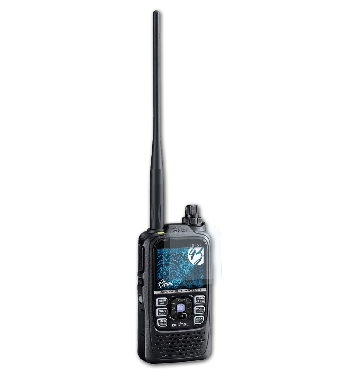 ID-51E Plus2) Basics-Clear Icom 2x Schutzfolie(für BRUNI