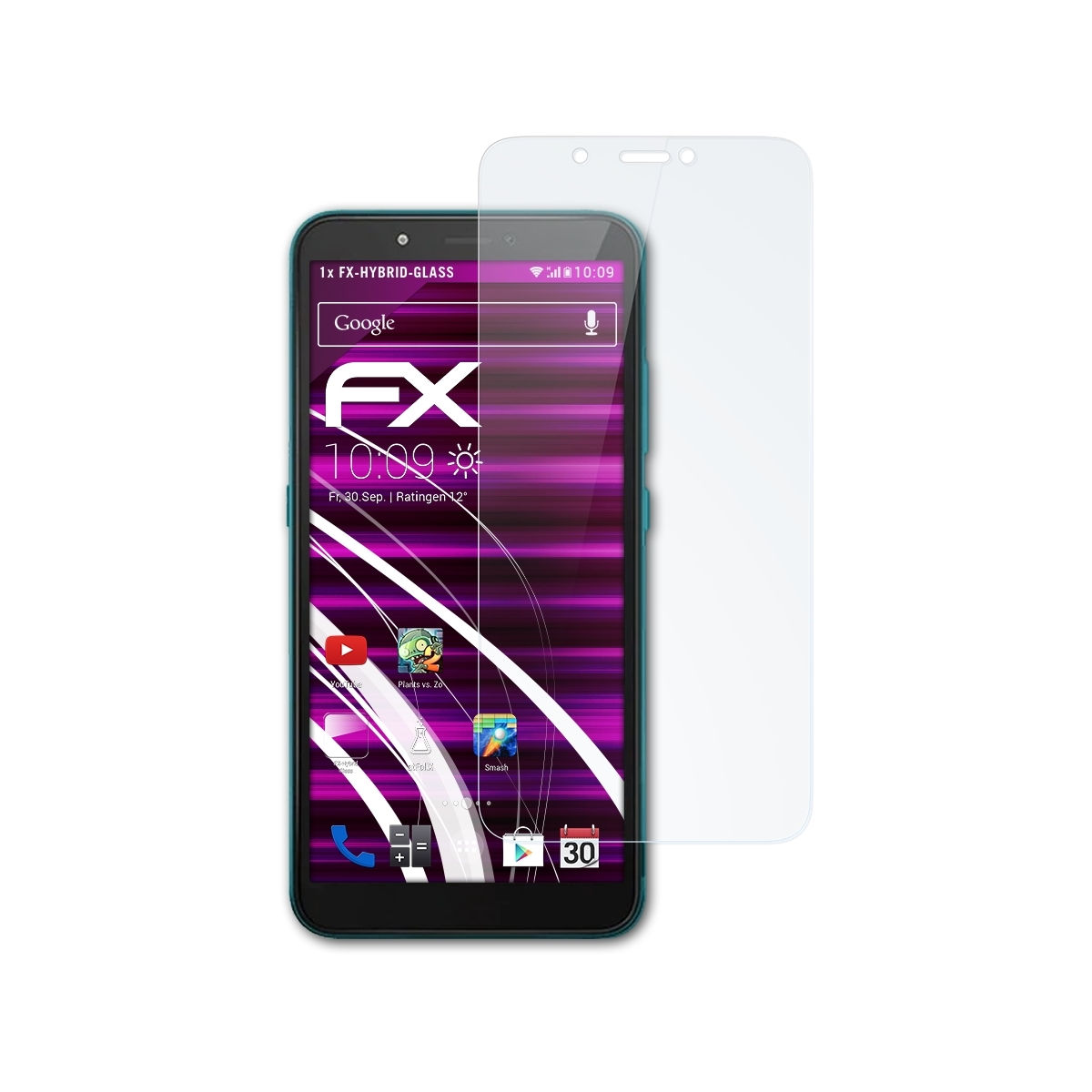 ATFOLIX FX-Hybrid-Glass Schutzglas(für Nokia C2)