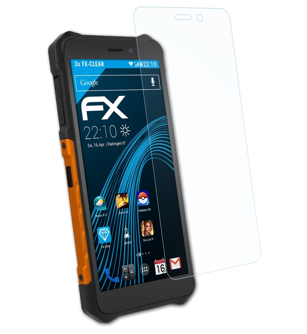 Displayschutz(für 3) 3x Iron FX-Clear myPhone ATFOLIX Hammer