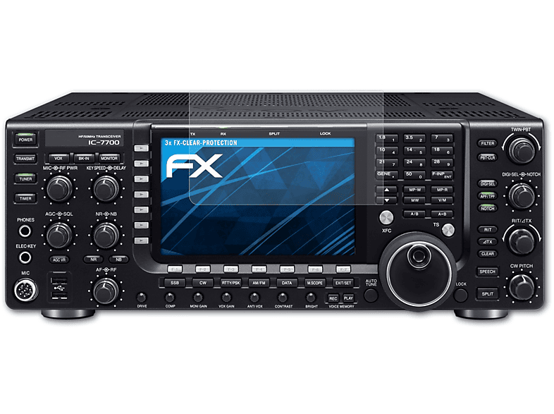 ATFOLIX 3x FX-Clear Icom Displayschutz(für IC-7700)